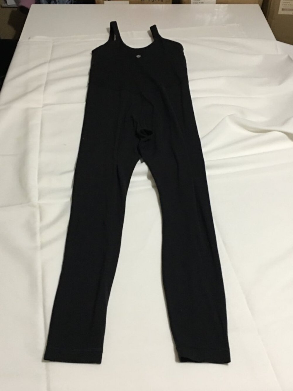 Lululemon Women's Black Align Bodysuit 25" Scoop Back Yoga Pilates Size 4